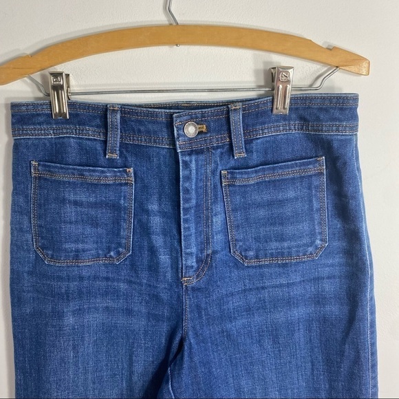 Talbots High Waist Wide Crop Jeans Sz 8P Petite Women’s Blue Denim - Picture 3 of 8